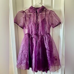 Torrid Vibrant Purple Sheer Dress